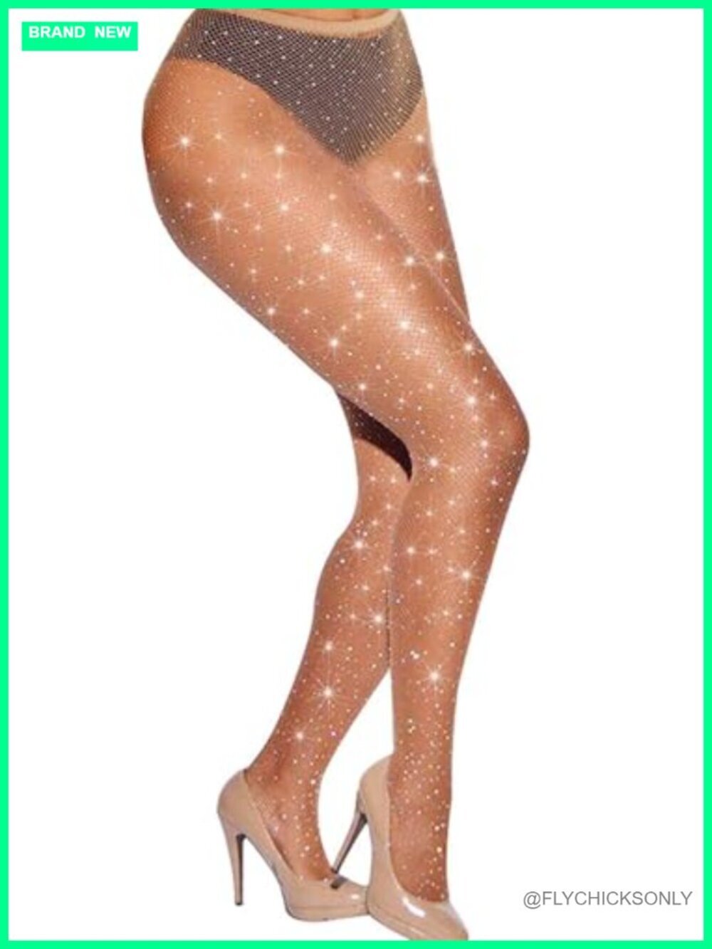 Rhinestone Fishnet Tights Sparkle Glitter Stockings Carnival Hosiery